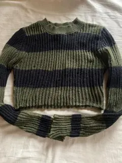 Pourelles ストライプ ショートニット Y2K