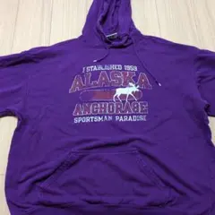 ALASKA ANCHORAGE パーカー パープル 2XL