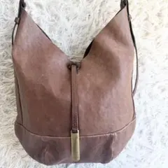 genten ゲンテン　オールレザー　ワンショルダー　ブラウン　レッジェーロ