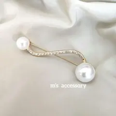 【即日発送‼️】ブローチパールゴールド入学式卒業式クリスタルコサージュ入園式卒園