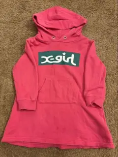 x-girl フード付きワンピース サイズ90 ピンク