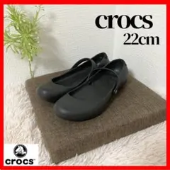 ☆超希少/廃盤品！【crocs】クロックス　アリスワーク　フラットシューズ　黒のサムネイル
