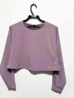 DANSKIN パープル クロップド丈 Tシャツ M