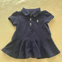 【ラルフローレン】ネイビー ポロシャツスタイル ワンピース 90cm コットン