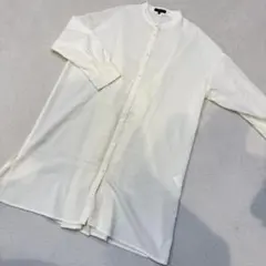 【コムサイズム】ロングシャツワンピース 羽織り 着回し　オフホワイト　M