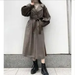 MURUA マテリアルミックストレンチコート