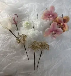 白無垢　和装　髪飾り　胡蝶蘭　結婚式