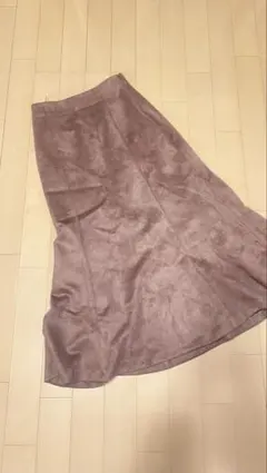 フレアスカート スエード風