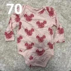 babyGAP 花柄 ミッキー　ボディスーツ　ロンパース　70