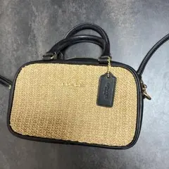 【新品未使用】COACH 2way ショルダーバッグ ストロー×レザー 未使用品 COACH コーチ 2way ショルダーバッグ ストロー レザー - メルカリ