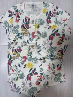 プチバトー プリント半袖パジャマ ボタニカル柄　12ans 152cm