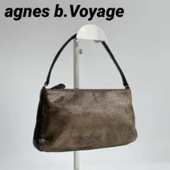 agnes b.Voyage アクセサリーポーチ ハンドバッグ レザー ブラックのサムネイル