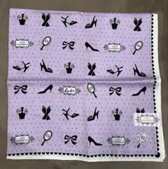 【未使用】LULU GUINNESS 大判ハンカチ パープルのサムネイル