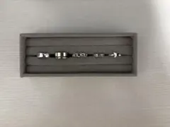 S925刻印入5点セットシルバーリング多重クロス V字フリーサイズまとめ売り10