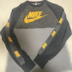 Nike 長袖 トレーナー 黒/グレー/黄色