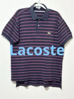 LACOSTE ラコステ ボーダー ポロシャツ シンガポール製 Lサイズのサムネイル