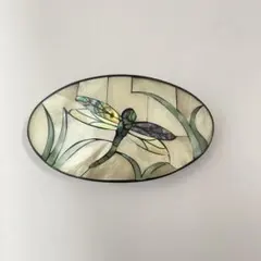 パウア貝　トンボ　オーバル型　ヘアピン　バレッタ　髪留め　ヘアアクセサリー