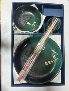 翠 SUISEN 遊魚 天ぷら揃 セット 大皿 小皿 箸 箸置き #120