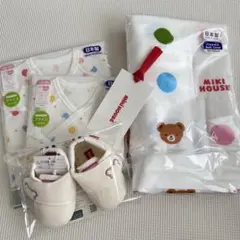 専用MIKI HOUSE 愛育病院 出産セット 肌着 帽子 シューズ - メルカリ