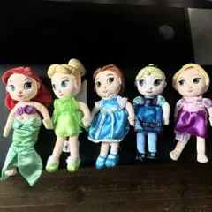ディズニー　プリンセス ぬいぐるみ 5体セット　アニメータードール　希少