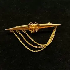 552遺品整理品　ブローチ　ゴールド？　金？　メッキ？　ヴィンテージ　蝶々