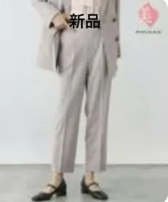 GLOBAL WORK ウツクシルエットテーパードパンツ グレージュ M