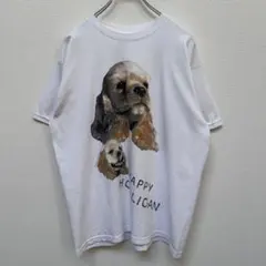 コッカー スパニエル ドッグ プリント Tシャツのサムネイル