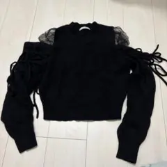 snidel SWNT225082 シースルーショルダーニ ットプルオーバー