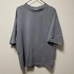 ユニクロ エアリズムコットンオーバーサイズTシャツ ライトパープル XL 5分袖