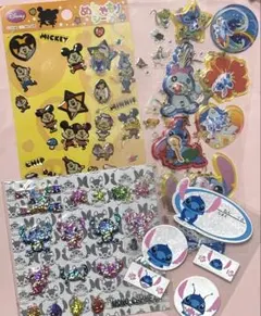 ディズニー シール 平成 レトロ スティッチ ミッキー ミニー まとめ売り