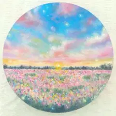 オイルパステル画（15cm）原画のサムネイル