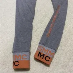 ★ レギンス グレー　裾ロゴプリント　140cm