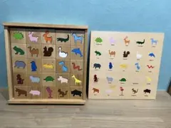 MILAN くりぬき動物ブロック　木製パズル 積み木Formed' Animal