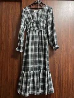 continuer de nice claup チェック柄ロングワンピース