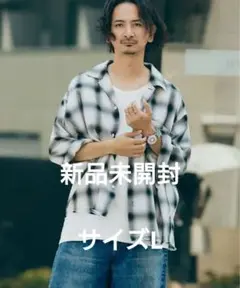 【新品未開封】レーヨン アンカット フリンジ チェックシャツ