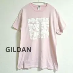 早い者勝ち‼️ 古着 GILDAN ピンク Tシャツ フットボールのサムネイル