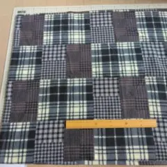 フリース チェック柄生地 フリース生地　欠けあり