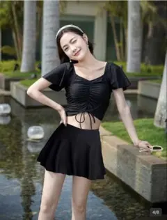 ドローストリングルーシュ ビキニセット 夏