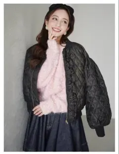 【新品未使用】オブリ obli レースフリルブルゾン