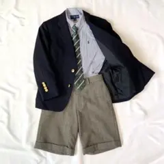 ポロラルフローレン　金ボタン紺ブレ　フォーマル　スーツセット　130cm