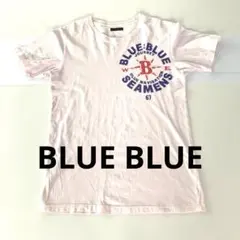 【BLUE BLUE】プリントTシャツ ピンクサイズＬのサムネイル