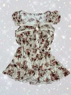 ❤️ 00s LIZLISA系 森ガール フリル 花柄 チュニック