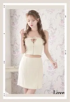 新品　セットアップ ミニドレス キャバ 　Love Rich ラブリッチ　白