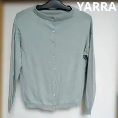 YARRA ライトブルー系 ボタン付きカーディガン 長袖