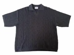 UNITED ARROWS 半袖ニットポロシャツ ブラックのサムネイル
