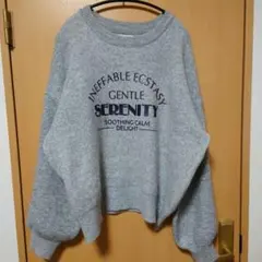 ロゴスデイズ ニット グレー L 試着のみ オーバーサイズ