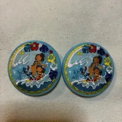 ディズニー刺繍缶バッジ2 リロアンドスティッチ2個セット