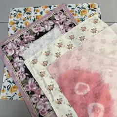 花柄 ハンカチ 4枚