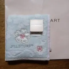 【新品未使用】JILLSTUART 花柄刺繍 タオルハンカチ