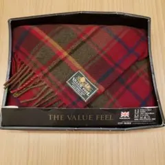 THE VALUE FEEL ウールブランケット チェック柄　大判ひざ掛け